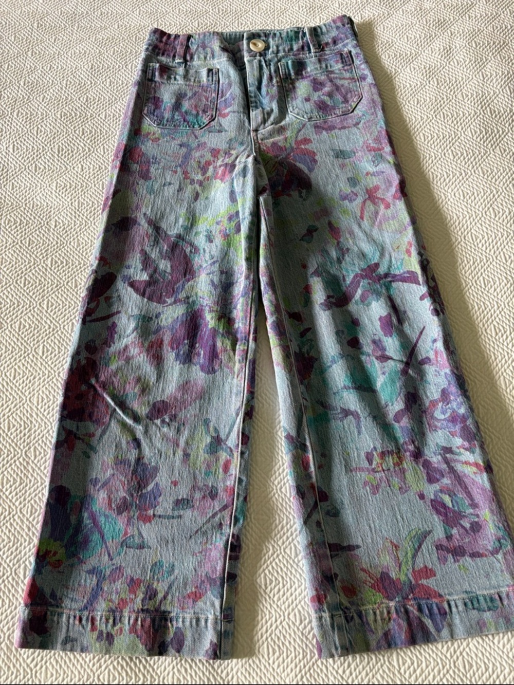 Anthropologie Maeve Collette Wide Leg Jeans with Splatter Print 🫟